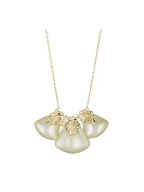 Alexis Bittar Iridescent Fan Crystal Lucite Station Statement Necklace NWT